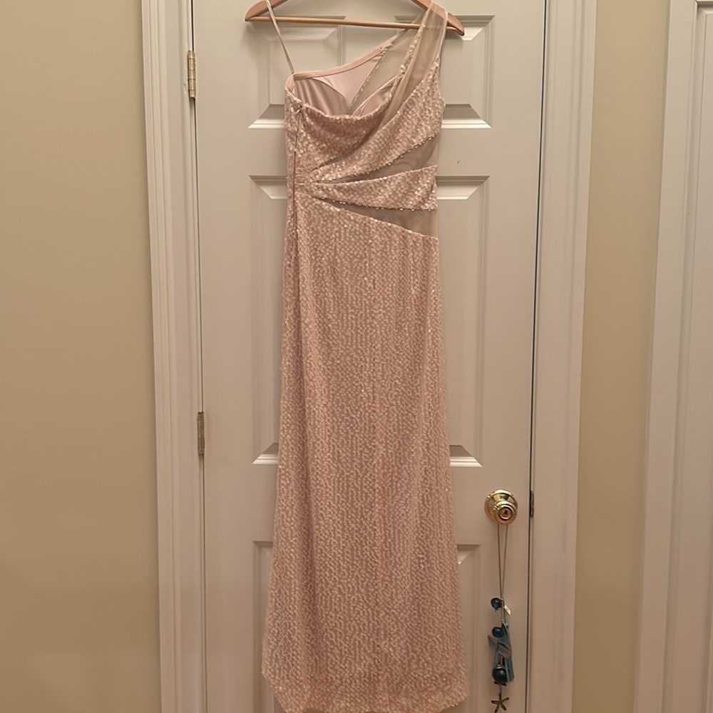 Adrianna Papell Hailey Sequin Mesh Cutout Gown US4 - Picture 8 of 8